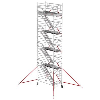 Altrex Treppengeruest RS Tower 53-S Aluminium Safe-Quick mit Holz-Plattform 10,20m A
