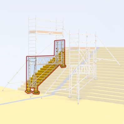 Layher Uni Standard Erweiterung Treppen-Kit Typ2 mit 2 Durchgaengen
