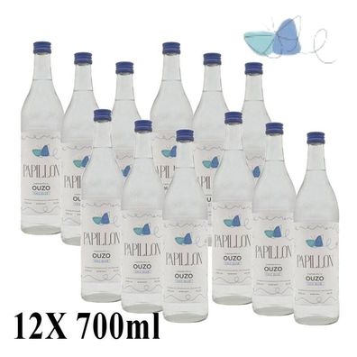 Ouzo Krinos Edition "Papillon" 12x 700ml / 37,5%vol.