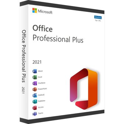 Microsoft Office 2021 Professional Plus Vollversion 1 PC- unbegrenzte Laufzeit