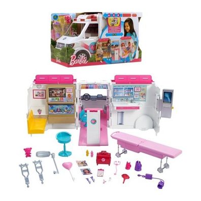 Barbie 2-in-1 Krankenwagen Spielset (mit Licht & Geräuschen)