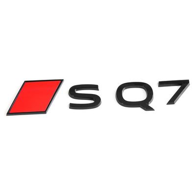 Original Audi SQ7 Schriftzug Sport Raute Aufkleber Emblem schwarz/ rot 4M0853740B5FQ