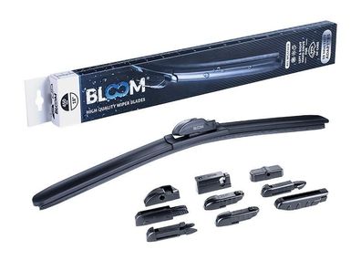 Wischerblatt BLOOM M10 450 mm / 18" rahmenlos, 10 Adapter