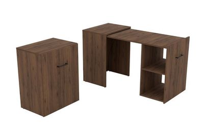 Schreibtisch ausziehbar 42 - 132 cm Smart Arbietstisch Nußbaum Okapi