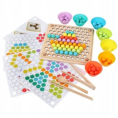 Montessori Holzpuzzle Mosaik Kugeln Puzzles