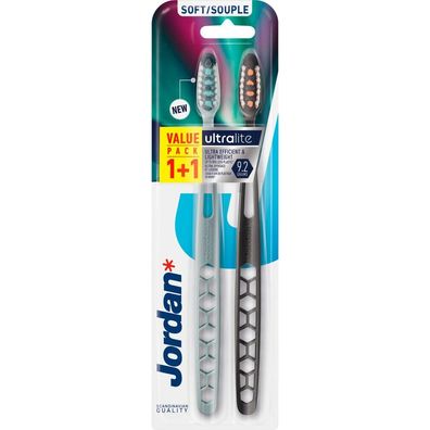 Jordan Ultralite Toothbrush DUO - soft 1op.-2pcs(1 + 1) - mix colors