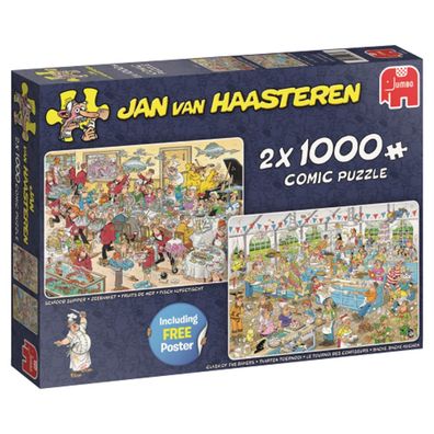 Jumbo 19083 Jan van Haasteren Guten Appetit 2x1000 Teile Puzzle