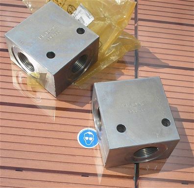 2 Stück Gehäuse Verteilerblock Hydac Geh R12120A-01X-01 395469 29N23