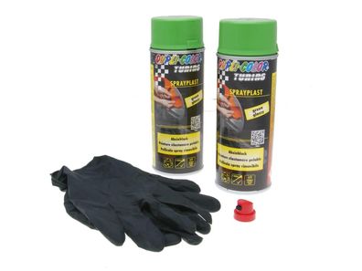 Abziehlack-Set Dupli-Color Sprayplast grün glänzend 2x400ml