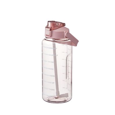 2-Liter-Wasserflasche mit Strohhalm, fér Damen und Mädchen, große tragbare Reiseflasc