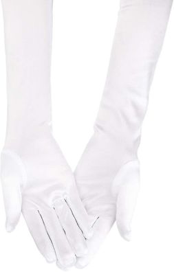 Handschuhe, lange schwarze Satin-Handschuhe, Abendhandschuhe, Opernhandschuhe, schwar