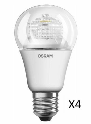 4 Stück OSRAM LED Superstar Classic A40, 6W(40W), 2700K, 470 lm., Dimmbar