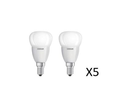 5x2 Stück Osram LED Tropfenlampen 3,3W(25W) 827 250lm Matt E14