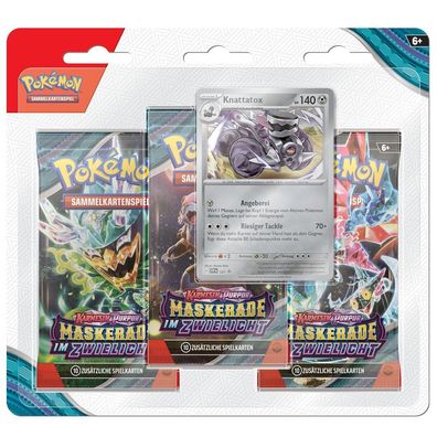 Knattatox | 3 Booster-Packs | Pokemon Karmesin & Purpur Karten deutsch