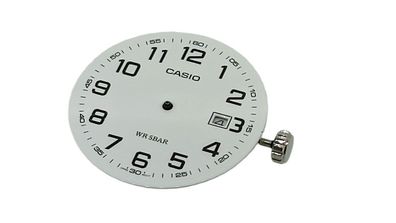 Casio Uhrwerk Modul 2784 weißes Zifferblatt Datum schwarze Ziffern