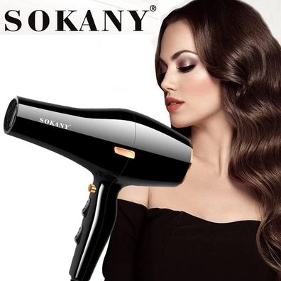 SOKANY 3000W Ionen Föhn Haartrockner, Schnelltrocknen Hair Dryer mit Stylingdüse