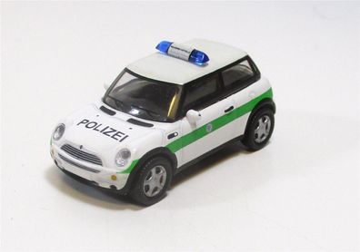 Schuco H0 1/87 Mini Cooper Polizei weiß/ grün o. OVP (119/1)
