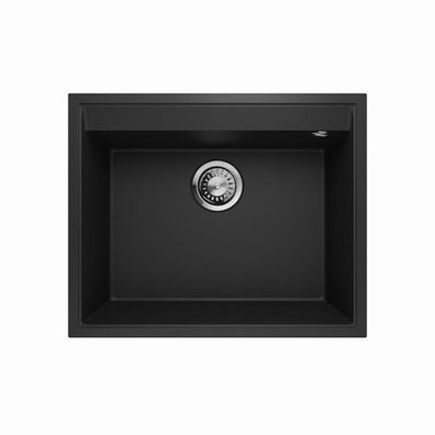 Granitspüle Einzelbecken Küchenspüle Einbauspüle tief Frame 0.0 Schwarz 10671