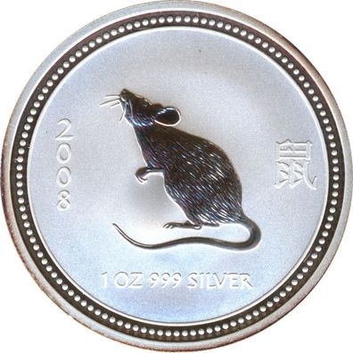 Australien Lunar 2007 - 2008 Jahr der Maus 1 Oz Silber*