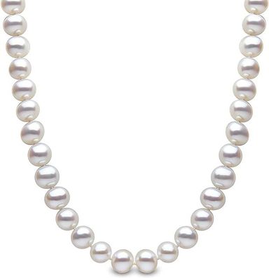 Kimura Halskette Perlen 18 Karat 41cm 8mm Süßwasser-Zuchtperlen in AA Qualität