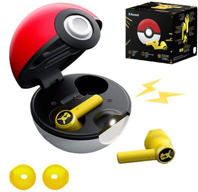 Pikachu Razer Bluetooth-Kopfhörer - Pokemon Ohrhörer mit Pokéball Ladehülle - Neu