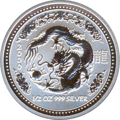 Australien Lunar 2000 - Jahr des Drachen 1/2 Oz Silber*