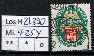 Los H22390: Deutsches Reich Mi. 425 y, gest.