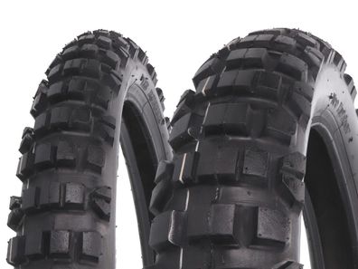 Reifen Set Vee Rubber VRM-122 80/90-21 & 110/80-18 TT Enduro für Derbi Senda R, ...