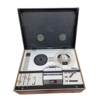 Grundig TK-146 Tonbandgerät Tragbare Bandmaschine + Abdeckhaube + Grundig Spulen