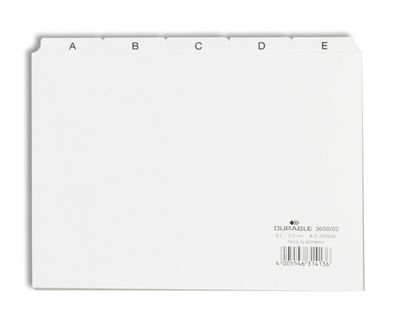 Durable Leitregister A5 A-Z 25-tlg 3650/02 Leitkarten Karteikarten-Register