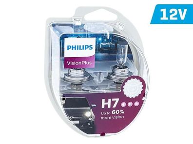 Glühlampen Philips H7 12V 55W PX26d VisionPlus + 60%