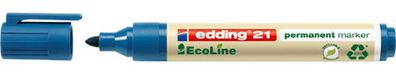 Edding 21 Permanent-Marker blau Rundspitze 1,5 -3 mm Filzstift ECO nachfüllbar