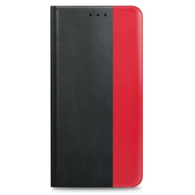 prio Book Case Fashion for iPhone 14 Plus black-red