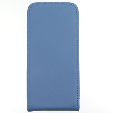 Slim Leder Flip Hülle für iPhone 4/4s - blau