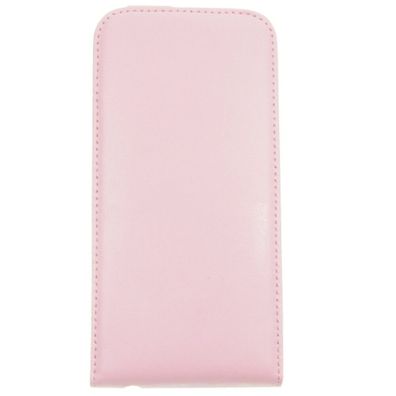 Slim Leder Flip Hülle für Galaxy S6 - pink 4250710563685