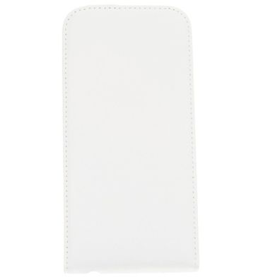 Slim Leder Flip Hülle für Galaxy S6 - weiß 4250710563678