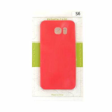 Silicone Case Fashion for Samsung S6 Red
