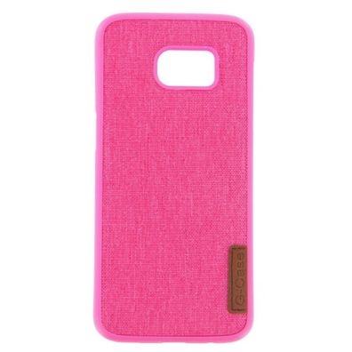 Textile Silikon Case für Samsung S7 Edge pink