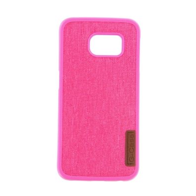 Silicone Case Textile for Samsung S6 Edge pink