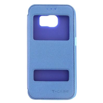 T-CASE Lux Magnet Flip Schutzhülle Samsung Galaxy S6 blau