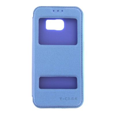 T-CASE Lux Magnet Flip Schutzhülle Samsung S6 Edge blau