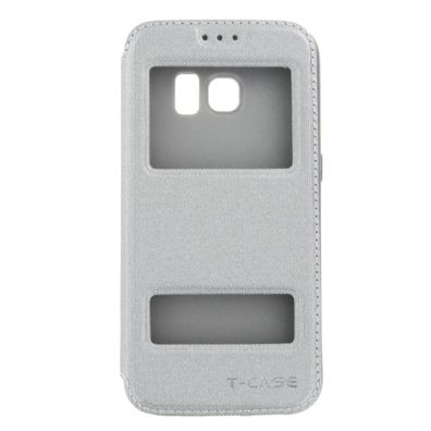 T-CASE Lux Magnet Flip Schutzhülle Samsung Galaxy S7 grau
