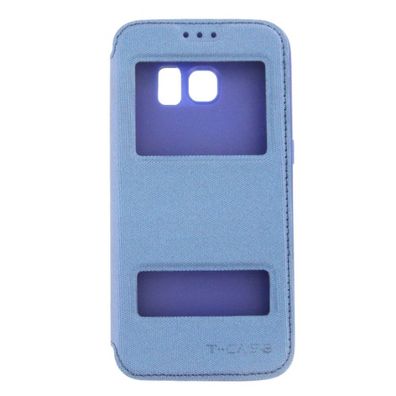 T-CASE Lux Magnet Flip Schutzhülle Samsung S7 Edge blau