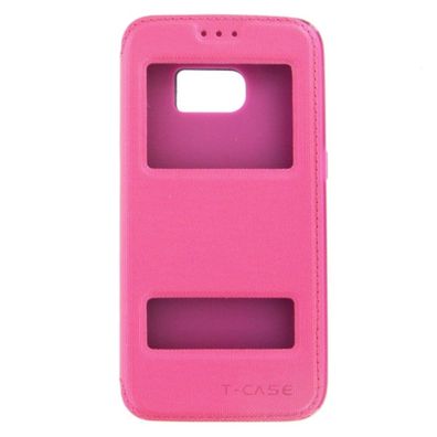 T-CASE Lux Magnet Flip Schutzhülle für Samsung Galaxy S7 pink