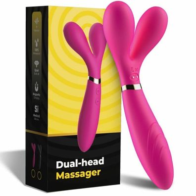 Y-WAND Massager & Vibrator Doppelkopf Fuchsia