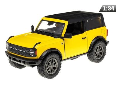 Modell 1:34, 2022 Ford Bronco Hard Top, gelb (A11768Z)