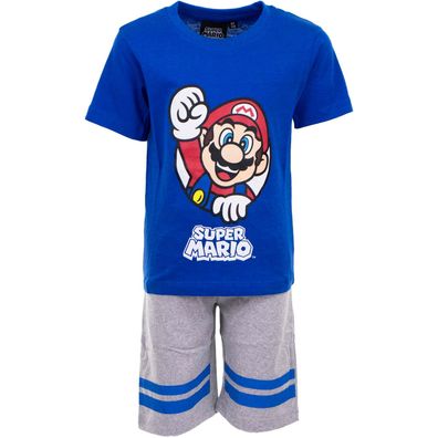 Super Mario shortama Pyjamas Schlafanzug aus Baumwolle für Kinder