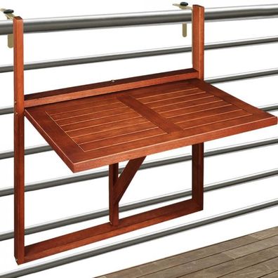 Casaria Balkon hangtafel Acaciahout 65x45x87cm FSC gecertificeerd inklapbaar