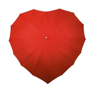 Regenschirm herzförmig Handöffnung 110 cm rot