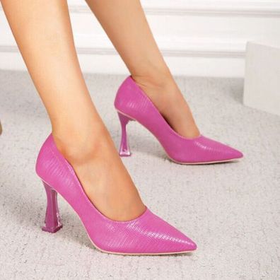Damen Sandalen Nachtclub Schuhe Pumps High Heels Spitz Slip On Stilettoabsatz